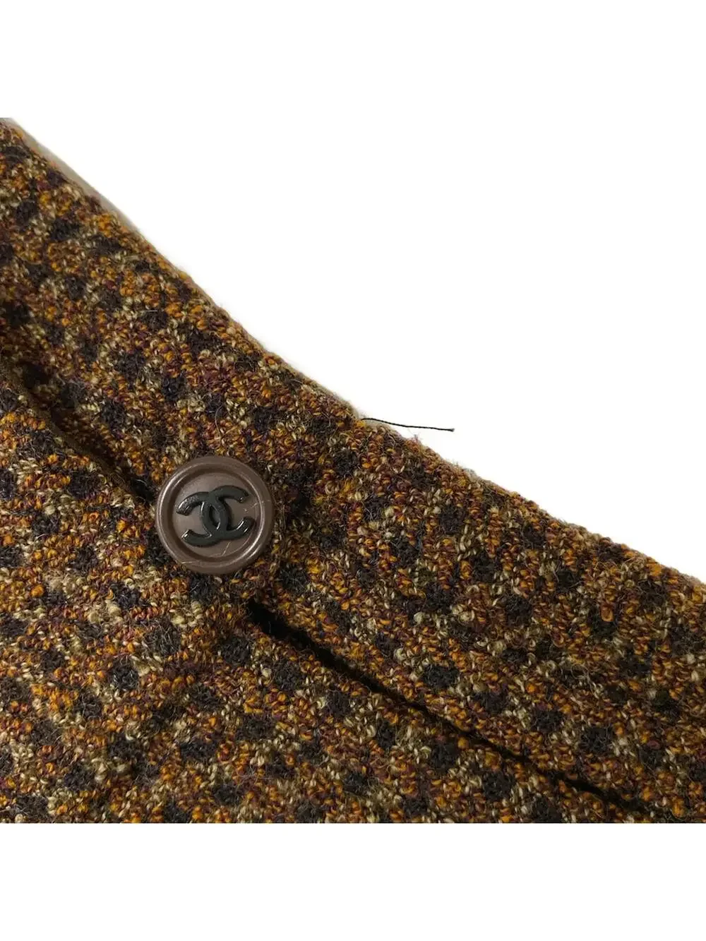 Chanel Dark Brown Outer Fabric] Wool #300026C64B